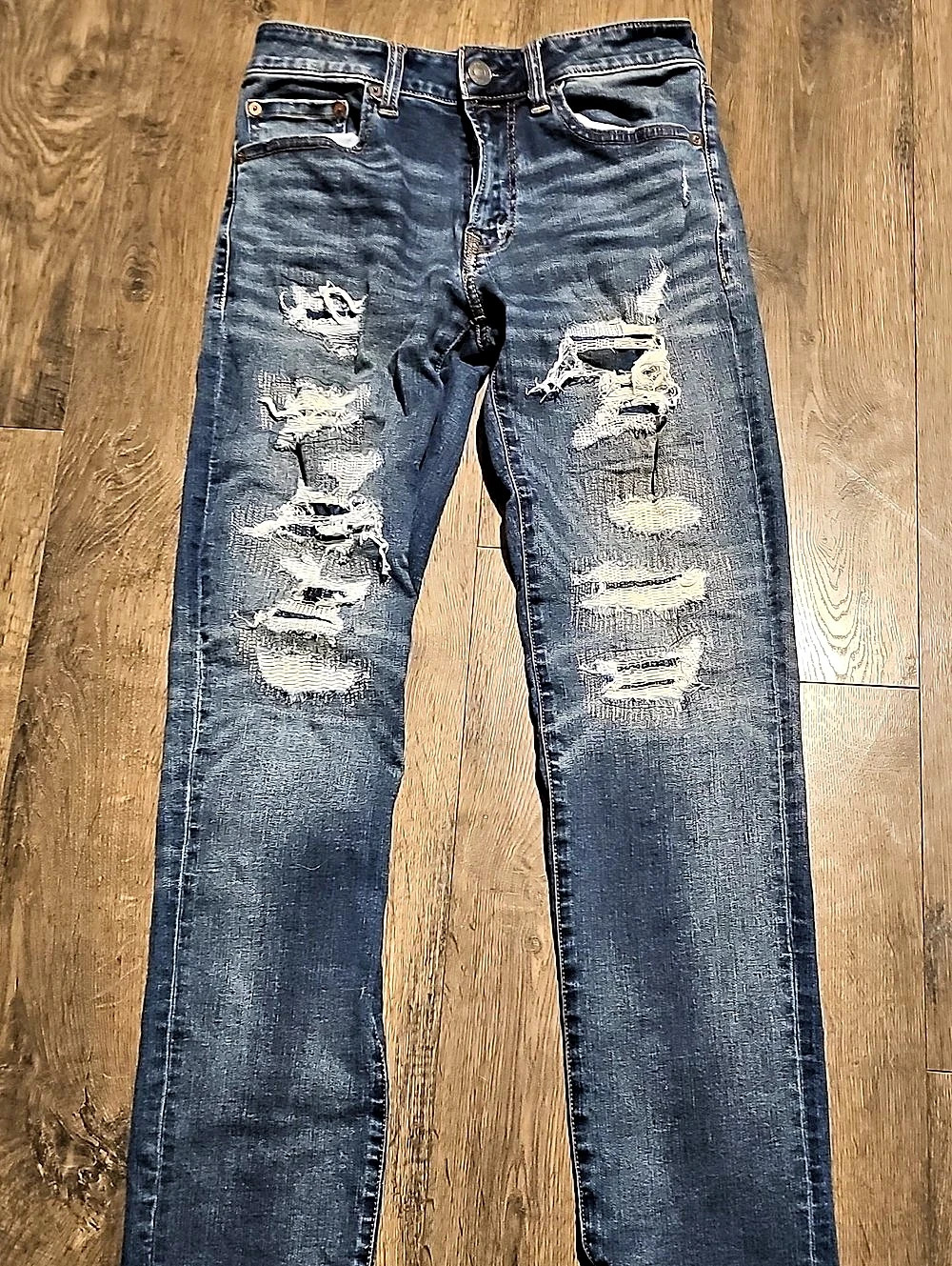 American Eagle AirFlex Distressed Skinny Jeans Women 28 X 30 Stretch Slim